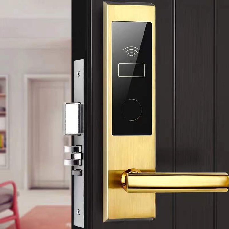 304 Stainless Steel Hotel Key Card Lock System B019G Install On Door