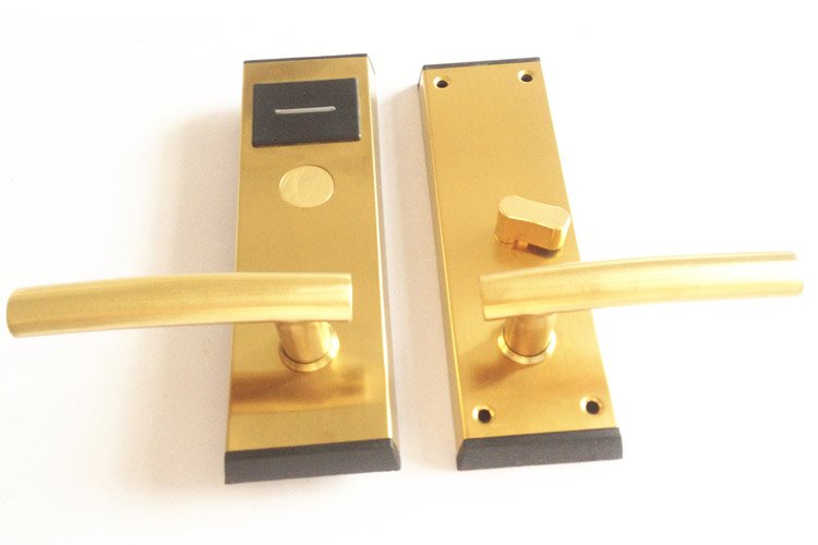 Classic Stainless Steel RFID Hotel Door Lock B001G Face and Back Panel