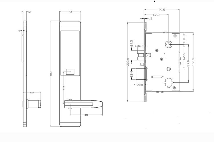 New Model Hot Sale Hotel Key Card System With Free Software Door Size