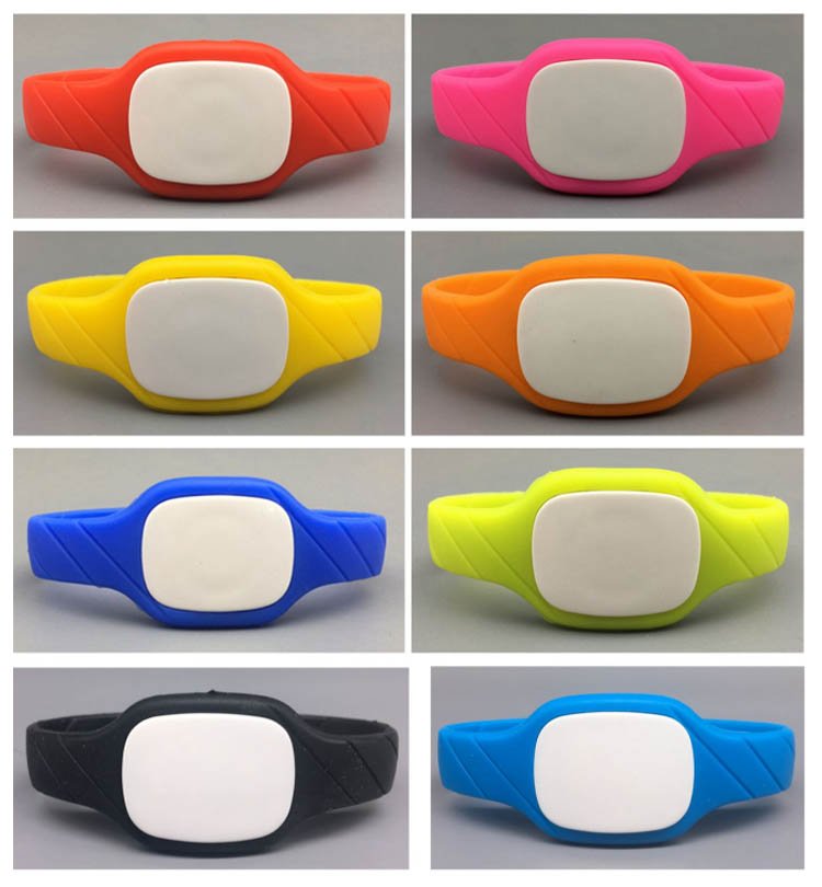 Waterproof Silicone RFID Wristband Cabinet Lock Key RFID Wristband Bracelet All Colors List