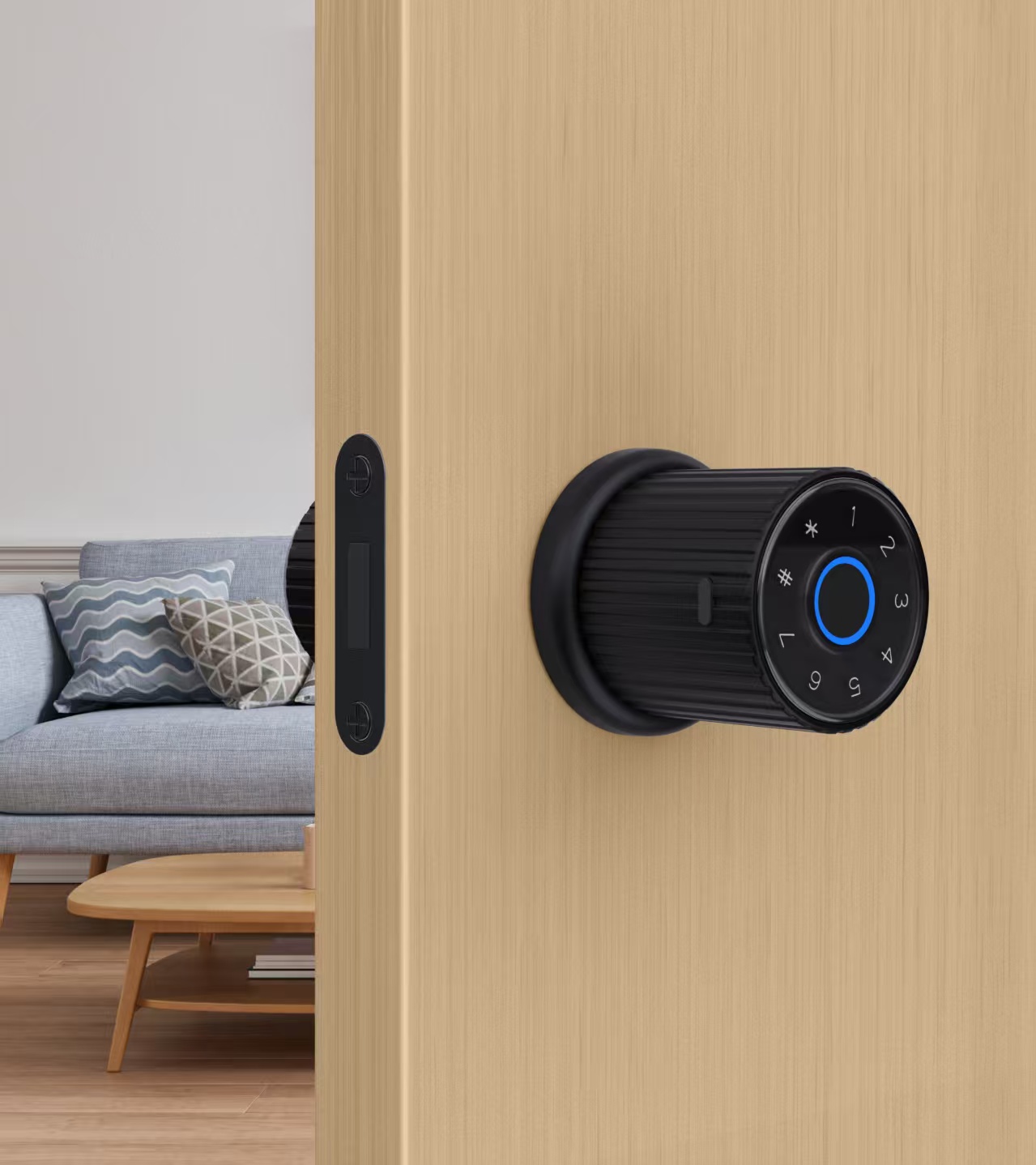 wooden door smart lock