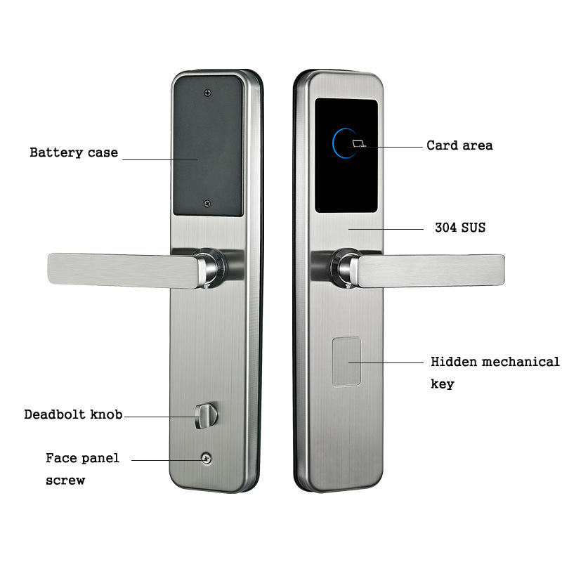 Khóa khách sạn điện tử 304 sus 