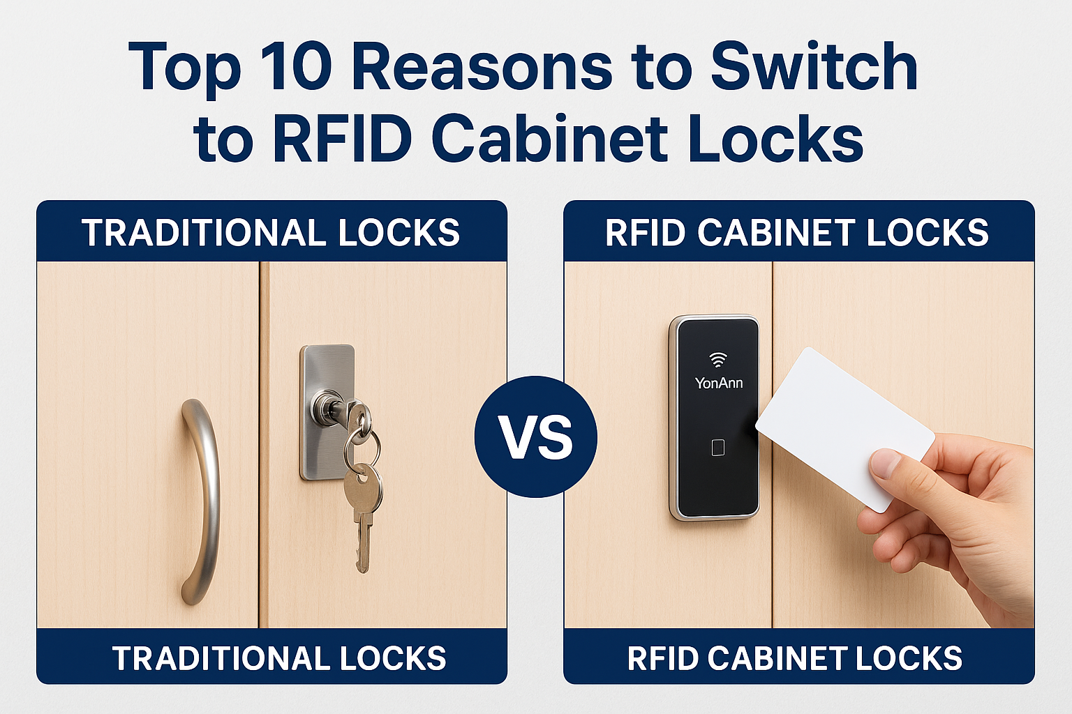 Сравнение традиционных и RFID-замков для шкафов