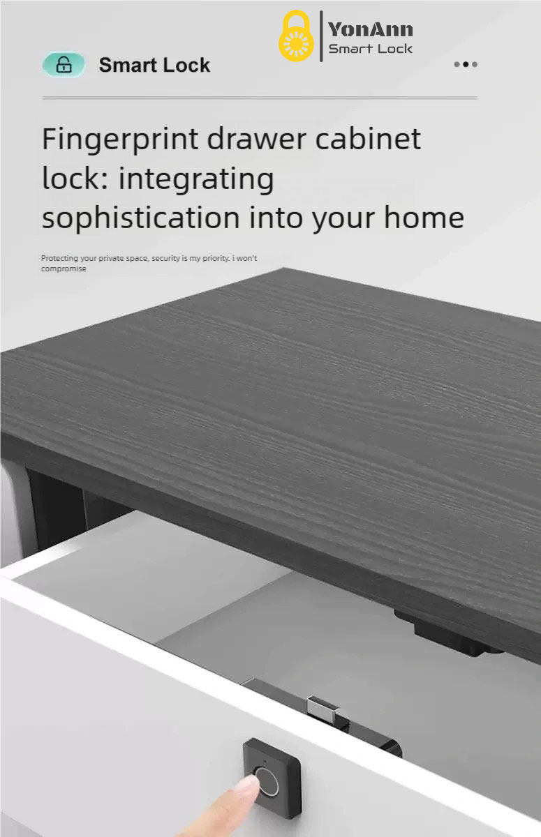 Cerradura inteligente para armarios con aplicación Tuya | Huella dactilar + Bluetooth + RFID