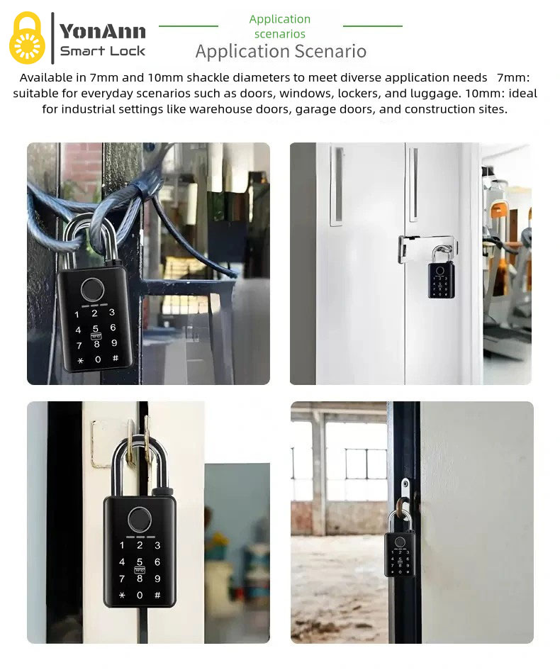 High-Security Tuya Smart Weatherproof Lock Tuya Waterproof Padlock