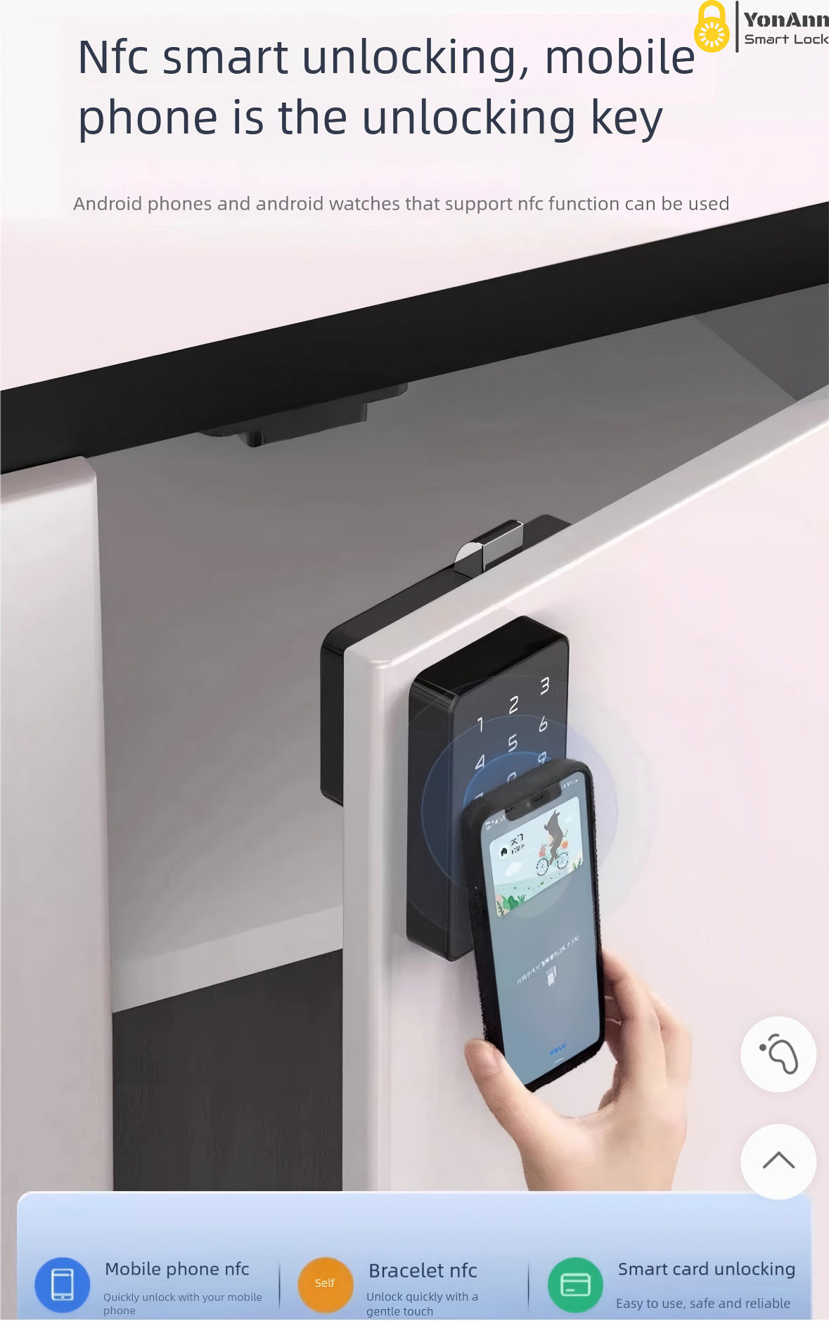 Cerradura inteligente para armarios Tuya con lector de huellas dactilares: control mediante aplicación, contraseña, NFC y desbloqueo multiacceso.