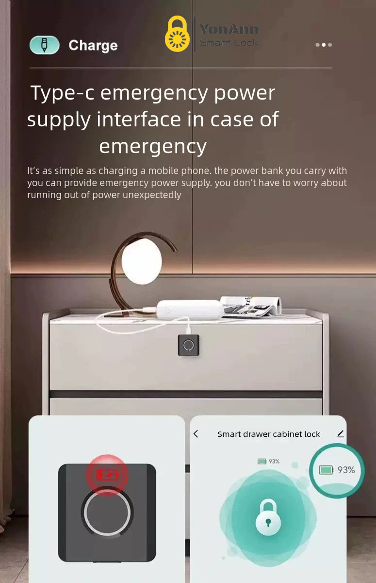 Cerradura inteligente para armarios con aplicación Tuya | Huella dactilar + Bluetooth + RFID