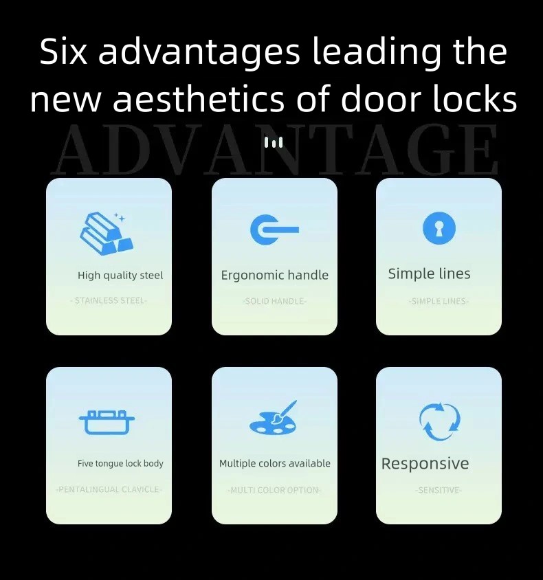 Cerradura de puerta inteligente con huella dactilar dividida para hotel