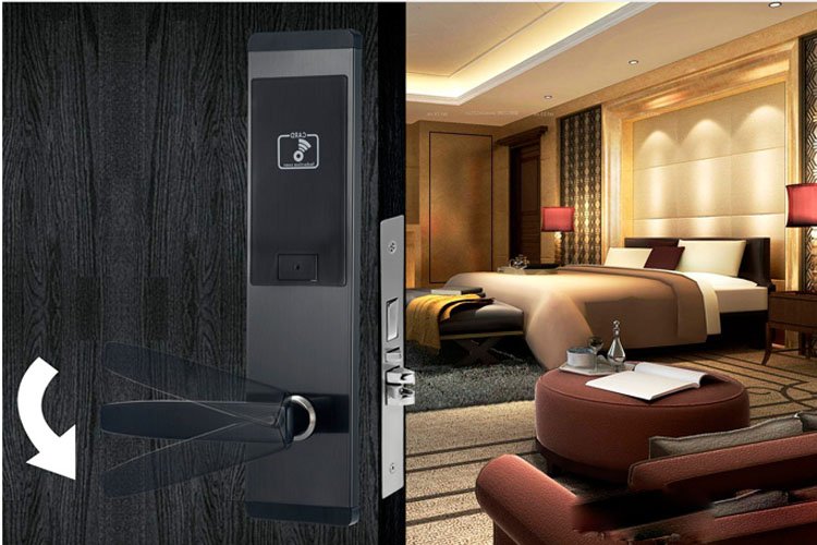 Electronic Key Card Hotel Digital Door Lock With Door Lock Management Software 2