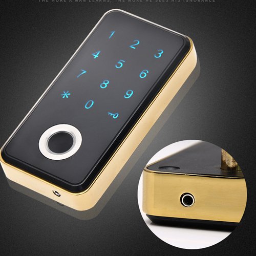 Smart Fingerprint Cabinet Lock With Digital Password RFID Cabient Lock Gold