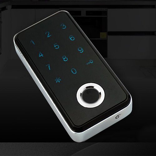 Smart Fingerprint Cabinet Lock With Digital Password RFID Cabient Lock Silver