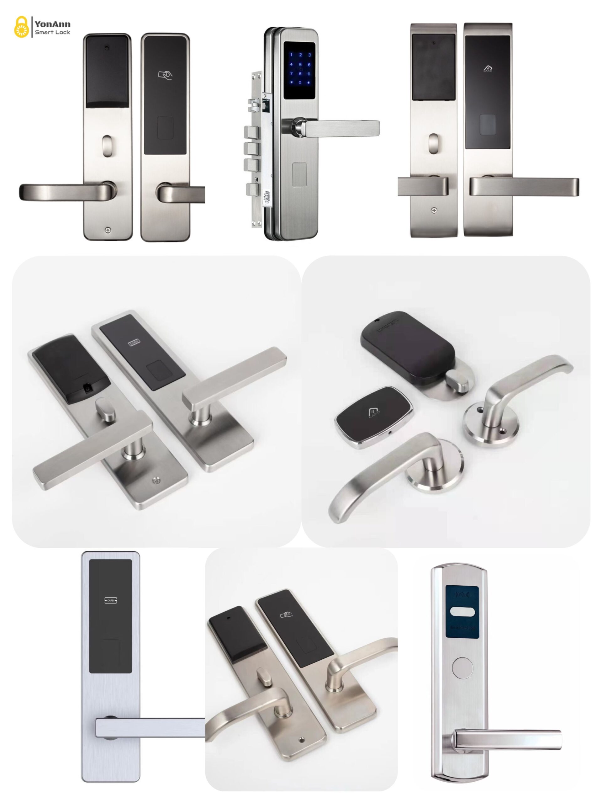 YonAnn 304 Stainless Steel Hotel Door Lock