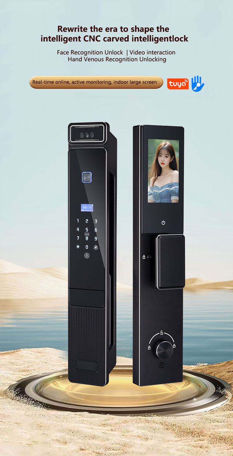 Upgrade to Tuya Smart Lock with Camera / Face Detection / Plam vain for Complete Home Security