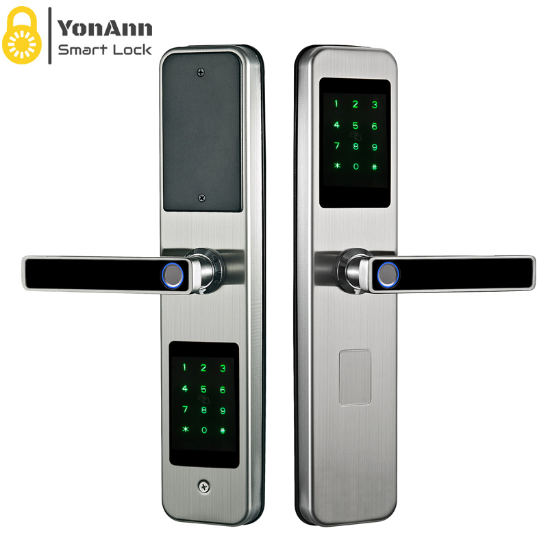 Double Sided Smart Lock with Fingerprint and Keypad