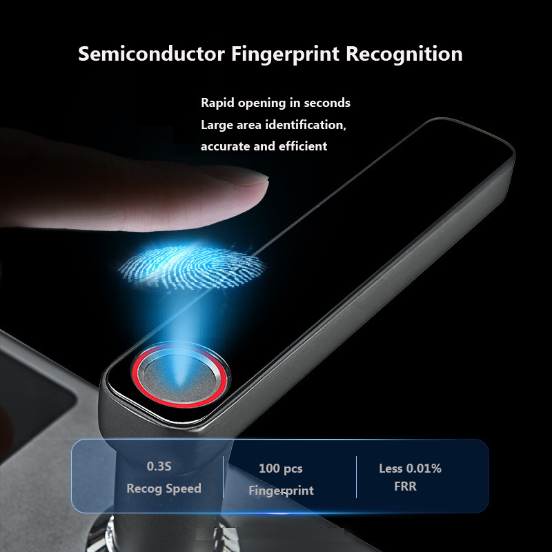 Double Sided Smart Lock with Fingerprint and Keypad