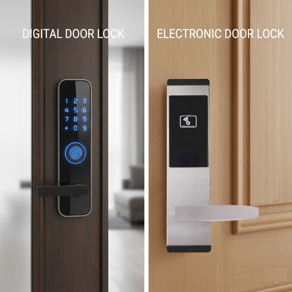Khóa cửa kỹ thuật số so với Khóa cửa điện tử