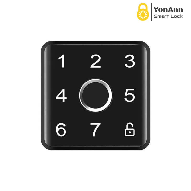 Cerradura inteligente para armarios Tuya con lector de huellas dactilares: control mediante aplicación, contraseña, NFC y desbloqueo multiacceso.