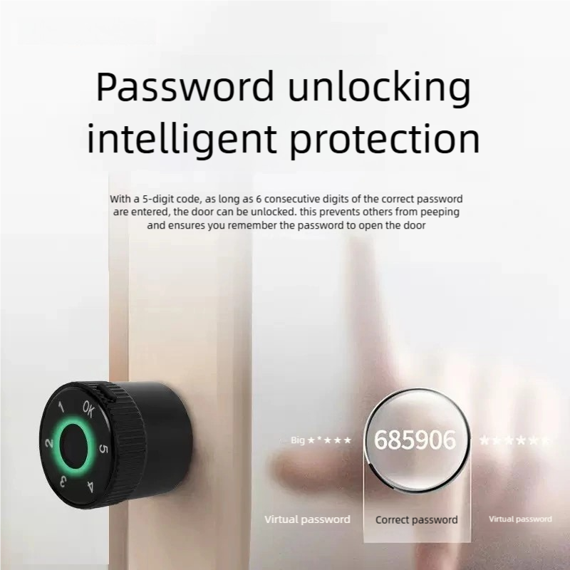 Keyless Tuya Smart Lock Cylinder with Fingerprint, App, Temporary Code & Card Access