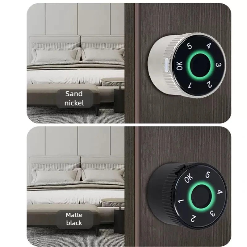 Keyless Tuya Smart Lock Cylinder with Fingerprint, App, Temporary Code & Card Access