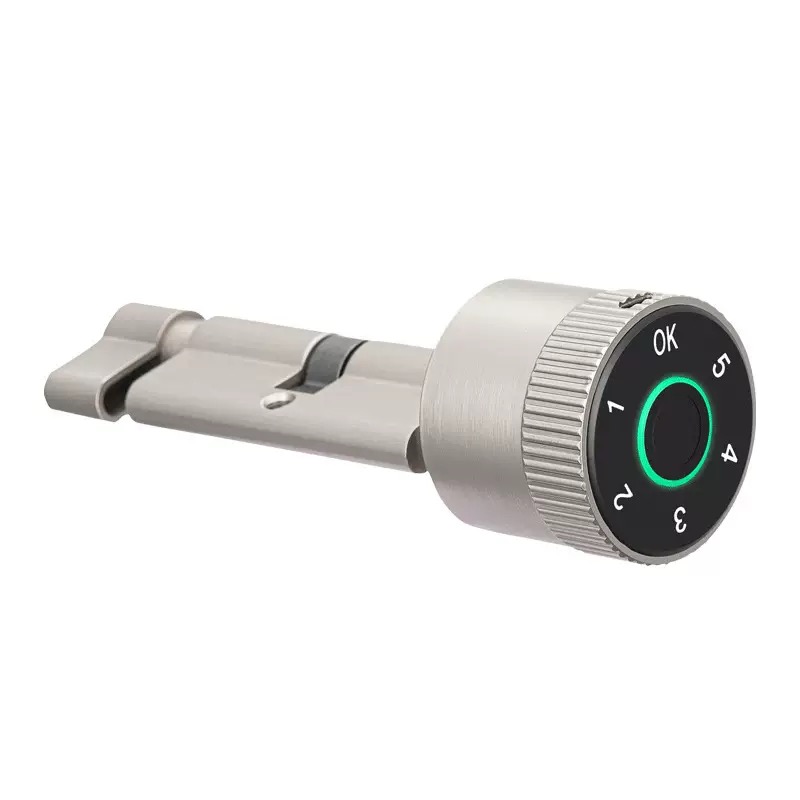 Keyless Tuya Smart Lock Cylinder with Fingerprint, App, Temporary Code & Card Access
