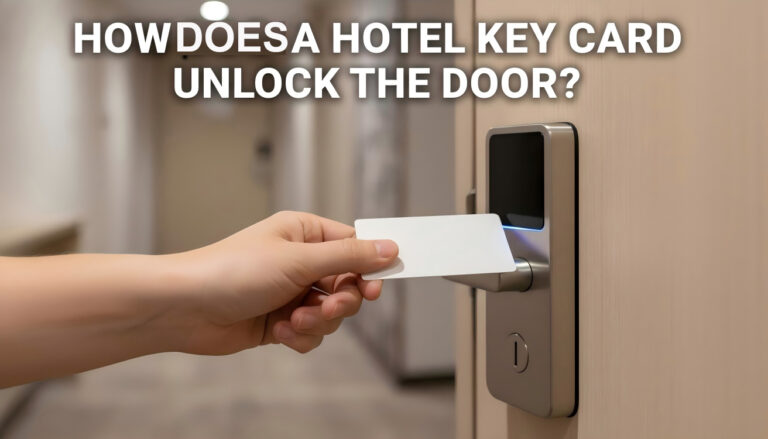 كيف يتم فتح الباب ببطاقة مفتاح الفندق؟