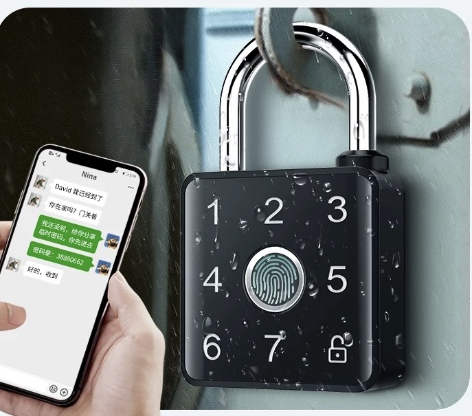 Smart Tuya Waterproof Padlock – Weatherproof Lock for Gates, Lockers, and Storage
