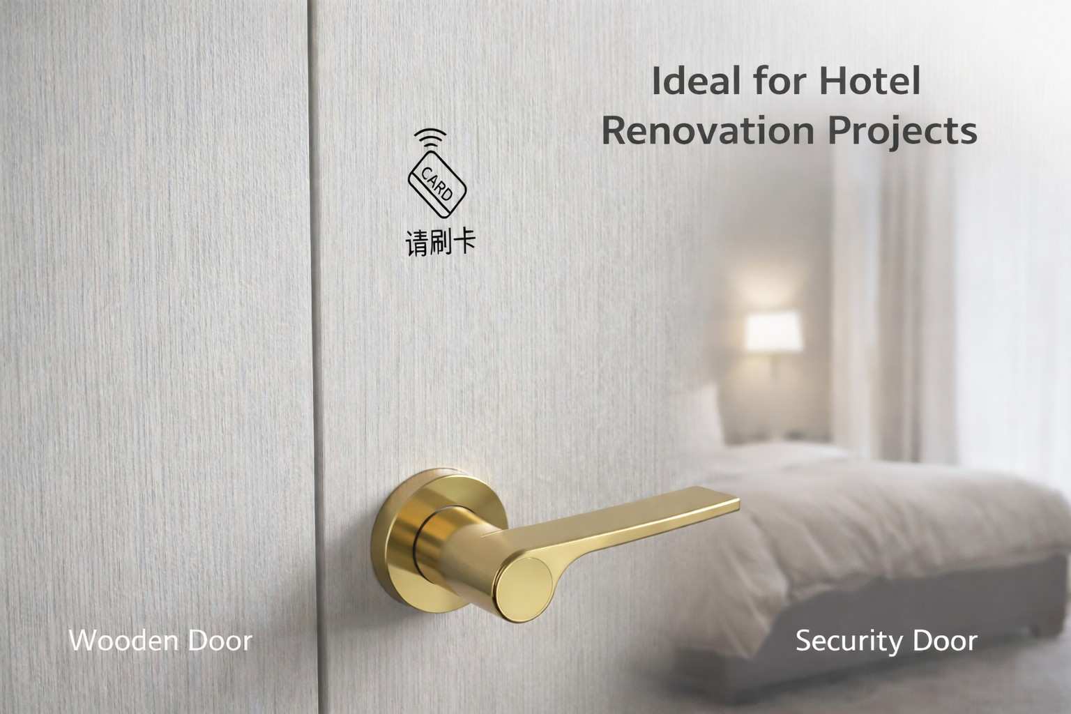 Hotel renovation lock installation detail