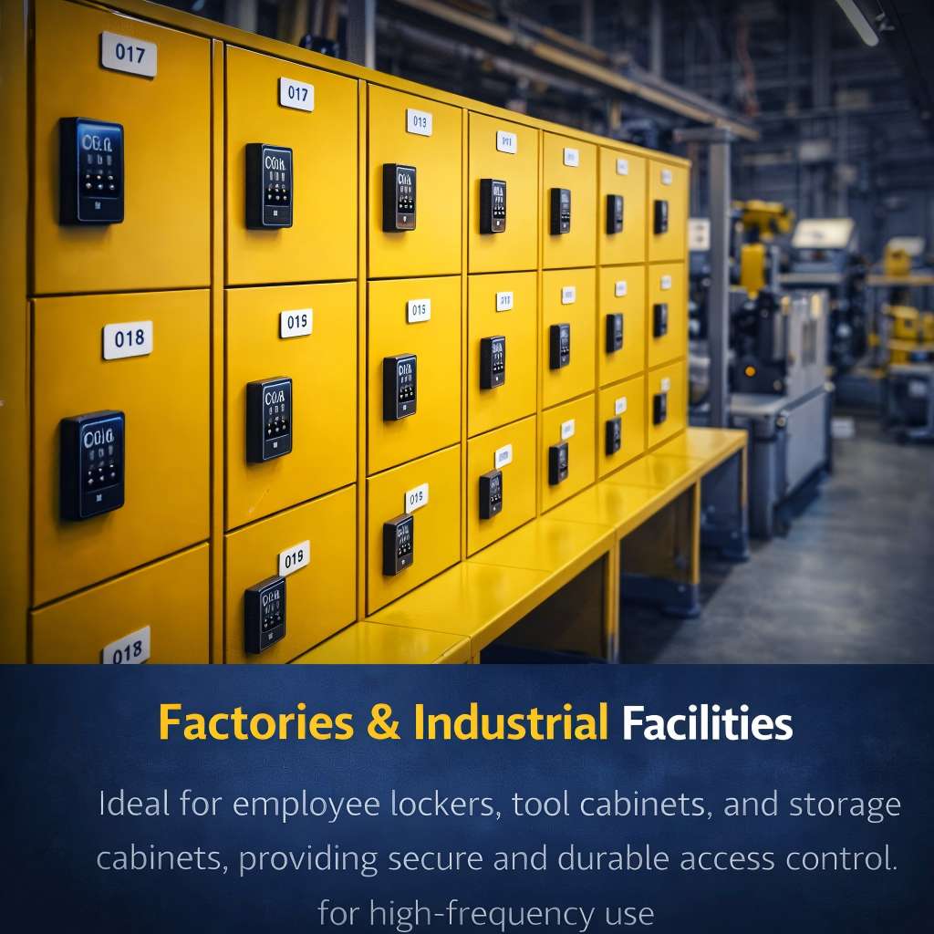 Industrial lockers with digital locks