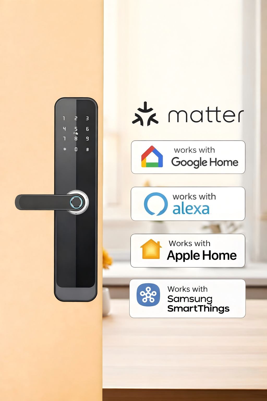 Matter smart lock with compatibility features(1)