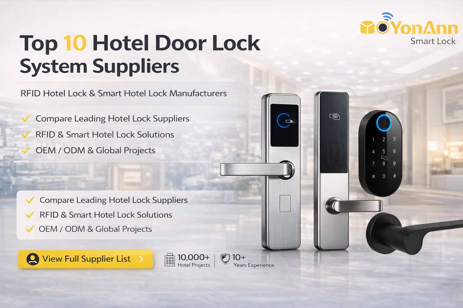 Top 10 Hotel Door Lock System Suppliers in China