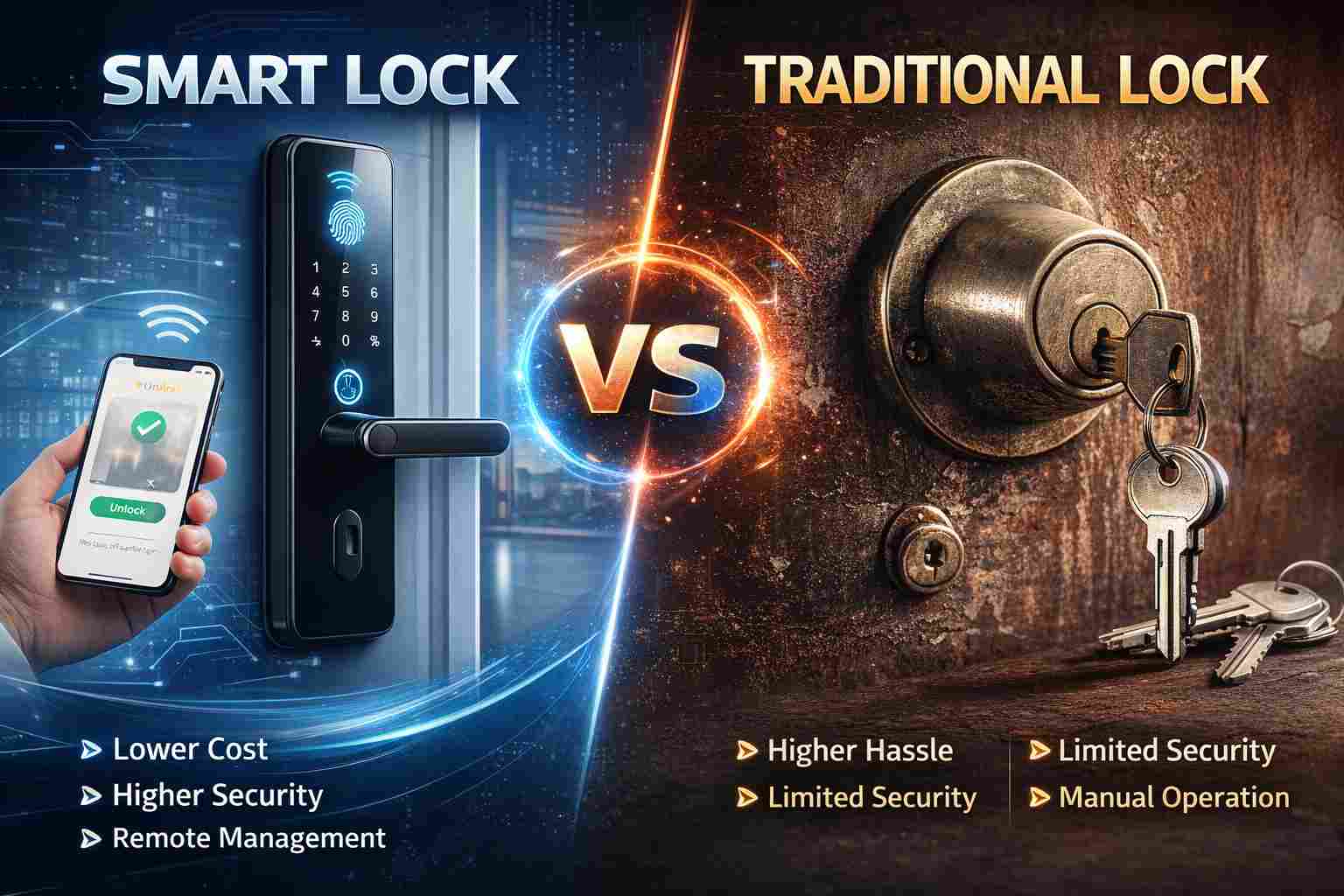smart lock vs tradtional lock